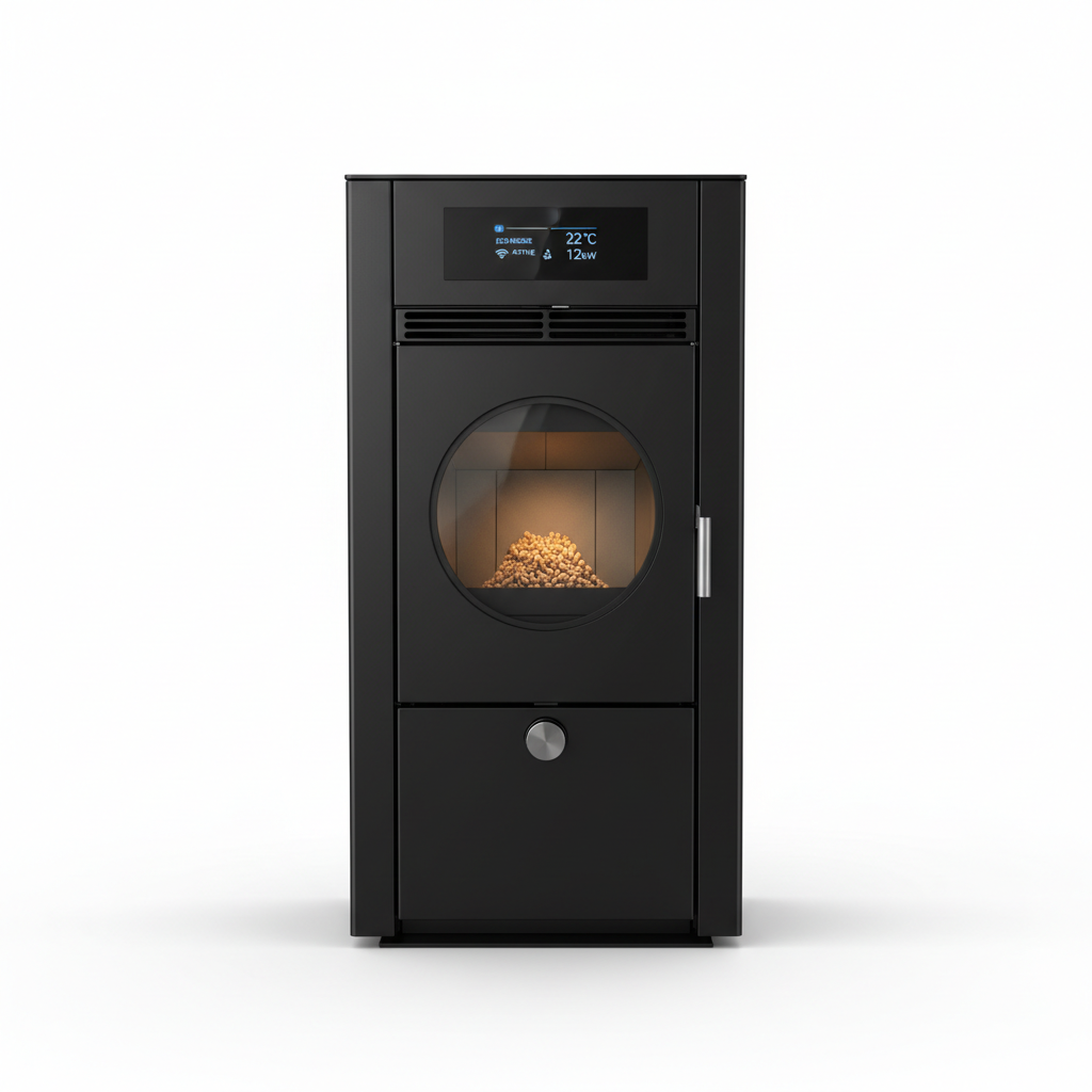 Estufa de Pellets 12 kW Hermética - Casa Pasiva