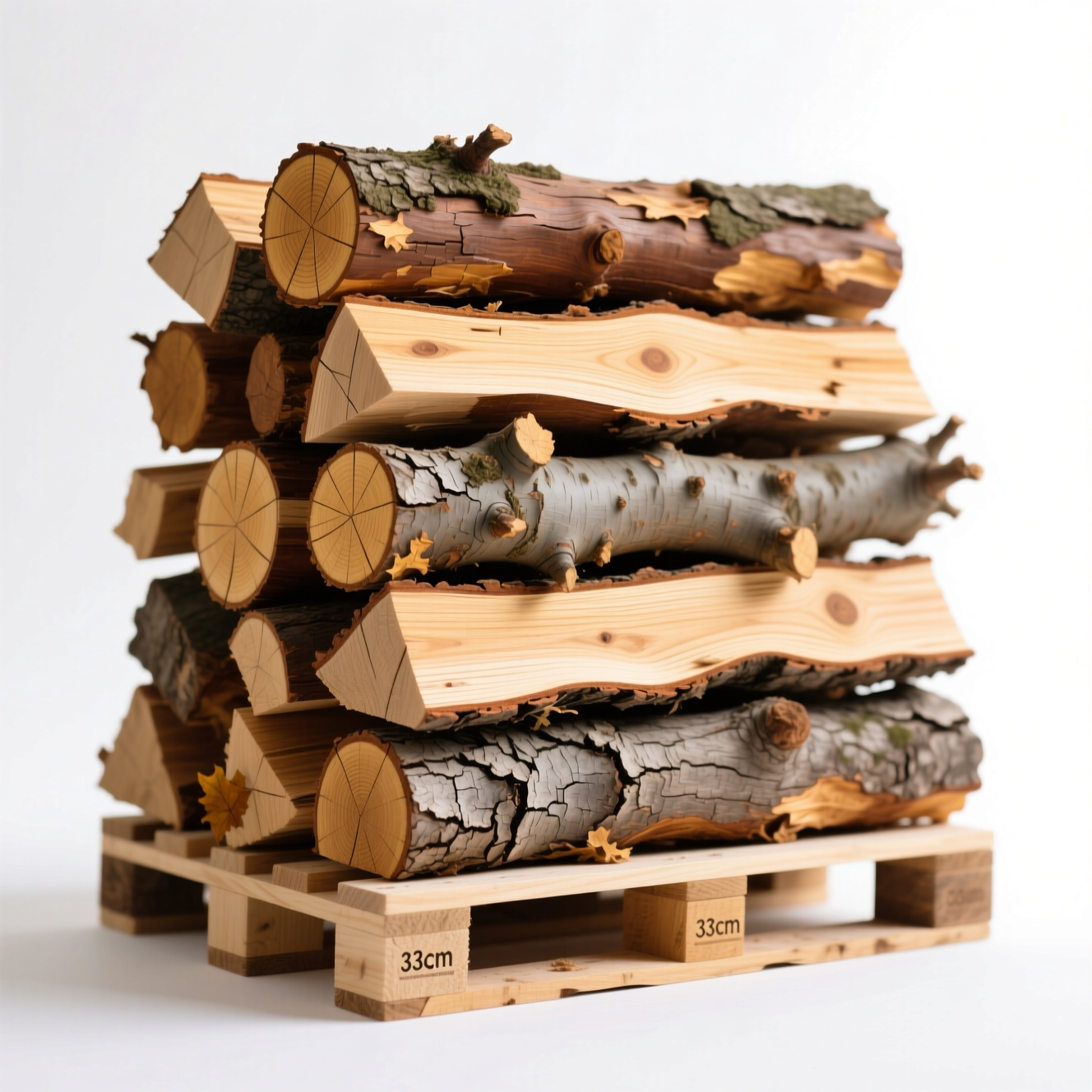 Leña Mix Maderas Duras 33cm - 2 Metros Cúbicos