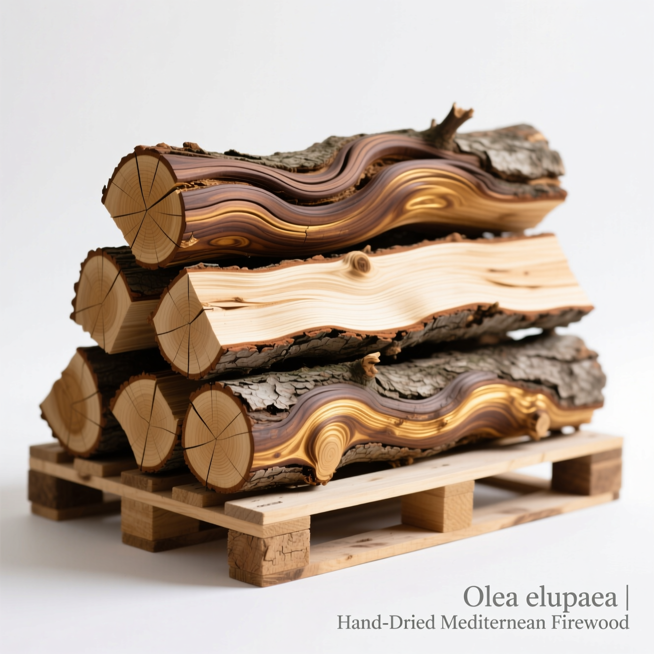 Leña de Olivo Seca 33cm - 2 Metros Cúbicos